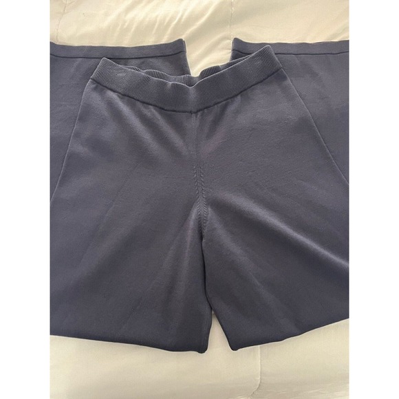 One Grey Day Revolve Women's Knitted Wide Leg Viscose Blend Pants Blue L - Picture 8 of 8